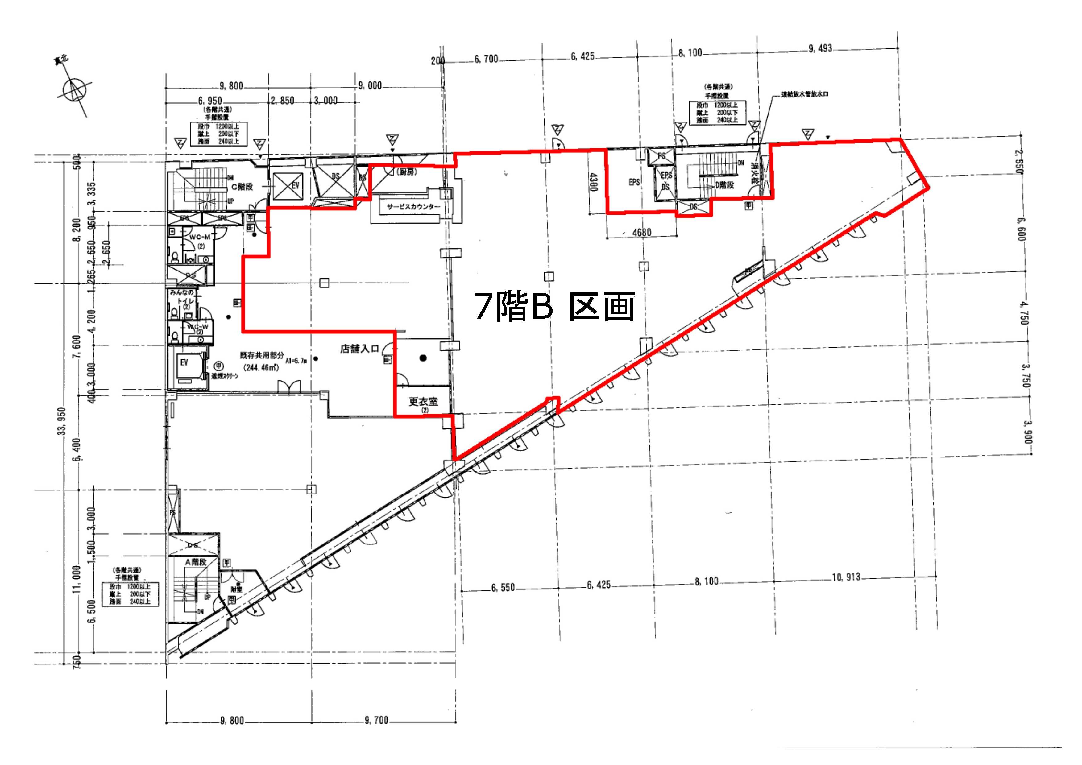 本厚木駅前ビル_7FB平面図